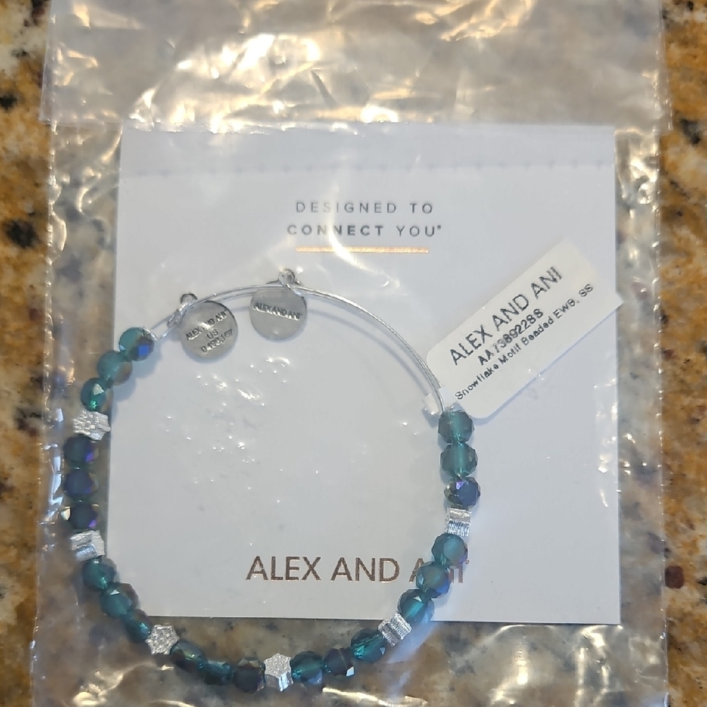 Alex and Ani Blue Beaded Bracelet